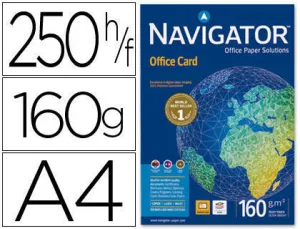 PAPEL FOTOCOPIADORA NAVIGATOR DIN A4 160 GRAMOS 250HOJAS PAPEL MULTIU