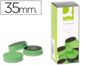 CONNECT CAJA 10 IMANES DE 35 MM COLOR VERDE CS36234