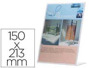 CONNECT EXPOSITOR SOBREMESA METACRILATO FORMA L 150X213 MM CS77877