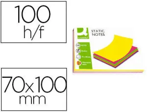BLOC DE NOTAS MAGNETICAS QUITA Y PON Q-CONNECT 70X100 MM 100