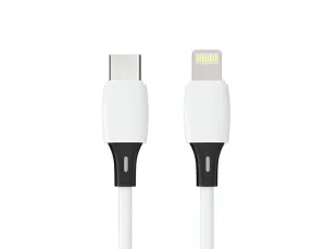 CABLE USB-C A APPLE Q-CONNECT PVC LONGITUD 2M BLANCO
