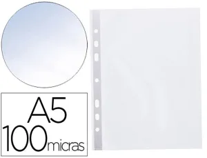 CONNECT FUNDA MULTITALADRO DIN A5 PP 6 TALADROS 100 MICRAS CRISTAL CS74330
