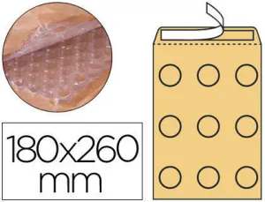 SOBRE BURBUJAS CREMA Q-CONNECT D/1 180 X 260 MM CAJA DE 100