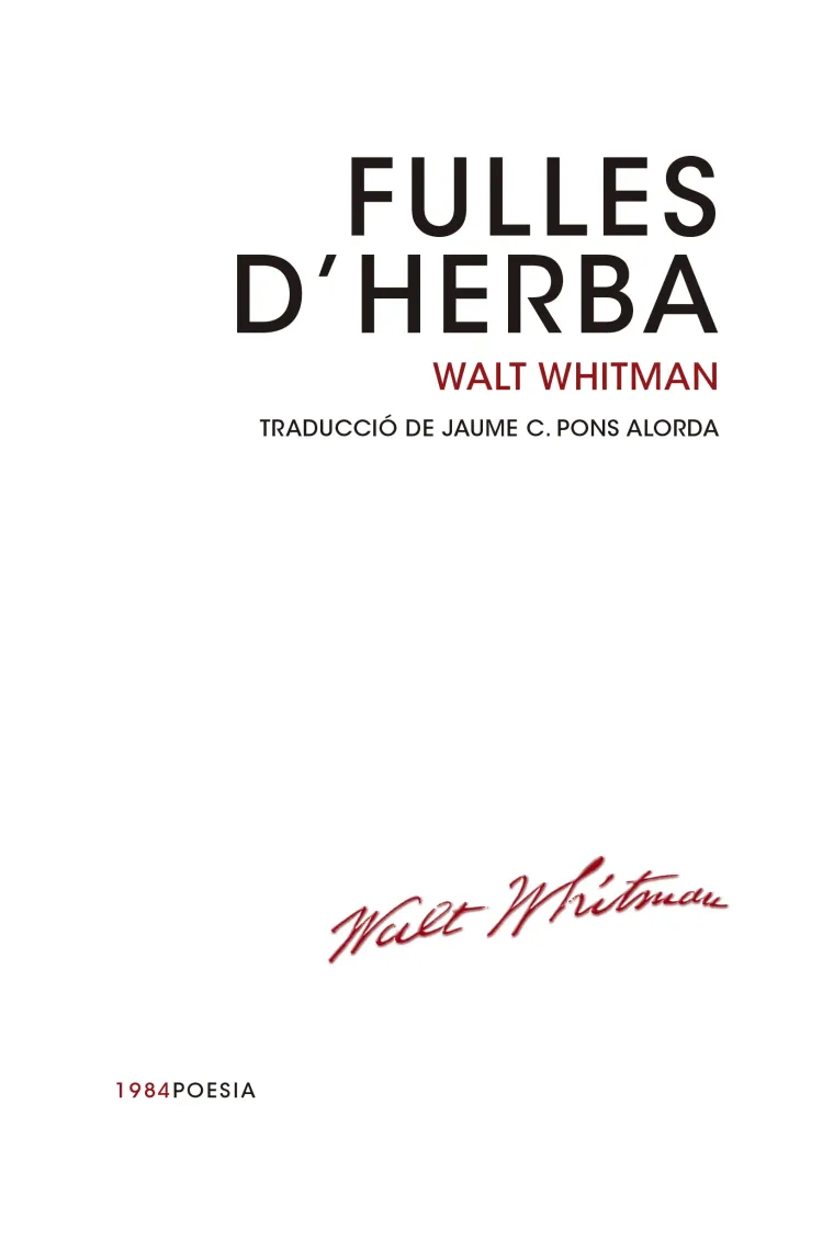 Fulles d'herba (Catalán)