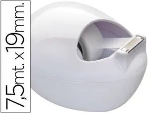 SCOTCH DISPENSADOR DE CINTA ADHESIVA - PARA CINTAS DE HASTA 19MM X 7.5M - INCLUYE CINTA ADHESIVA INVISIBLE - ESTILO MODERNO - COLOR BLANCO