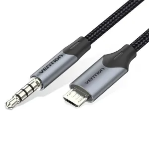 VENTION CABLETECH ADAPTADOR MICRO-USB A JACK 3.5 - CONECTORES DE ALTA CALIDAD - USB 2.0 - COLOR NEGRO