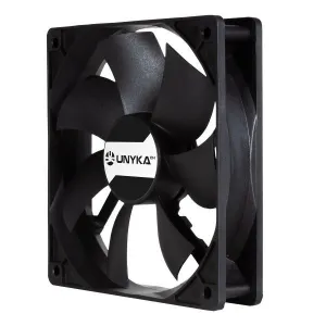 UNYKACH SERVER VENTILADOR 120MM DE DOBLE BOLA - VELOCIDAD MAX. 1800RPM - CONECTOR DE 4 PINES CON CONTROL DE TEMPERATURA - COLOR NEGRO