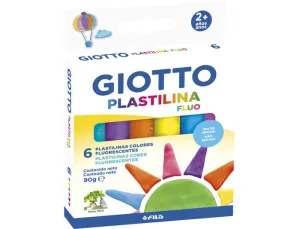 PLASTILINA GIOTTO FLUOR CAJA DE 6 UNIDADES COLORES SURTIDOS