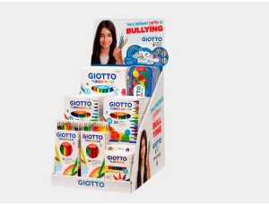 GIOTTO CONTRA EL BULLYNG EXPOSITOR CON 40 PIEZAS DE ROTULADORES, LAPICES DE COLORES, ACUARELAS Y PLASTILINA EN DIFERENTES FORMATOS - COLORES SURTIDOS