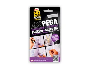 ADHESIVO PATTEX PEGA DESPEGA NO MAS CLAVO HASTA 6 KG BLISTER DE 12 UNIDADES