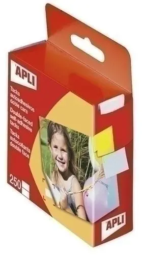 APLI PACK DE 1000 TACKS AUTOADHESIVOS DOBLE CARA - TAMAÃ±O 12X16MM - IDEAL PARA MANUALIDADES Y ALBUMES - LIBRE DE ACIDOS