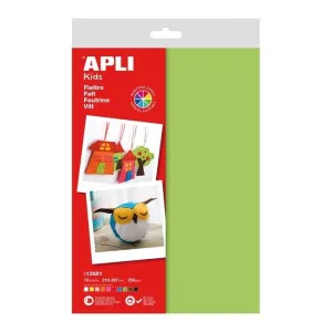 APLI PACK DE 10 HOJAS DE FIELTRO A4 - GROSOR 250G/MÂ² - 40% LANA NATURAL - COLORES SURTIDOS