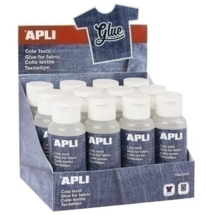 APLI COLA TEXTIL ESPECIAL - 80ML - RESISTENTE AL LAVADO - IDEAL PARA TEJIDOS - TRANSPARENTE