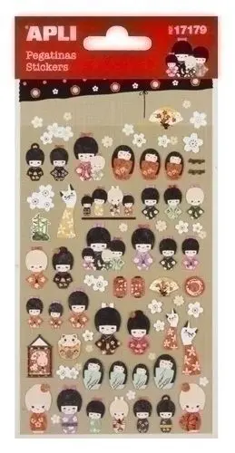GOMETS APLI TEMATICOS BOLSA 1H MUÑECA KOKESHI (17179)