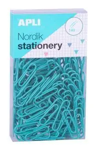 APLI CLIPS NORDIK PASTEL - 28MM - 140 CLIPS POR CAJA - 12 CAJAS (3 COLORES) - EUROHOLE PARA COLGAR - ROSA, LILA, AZUL Y TURQUESA