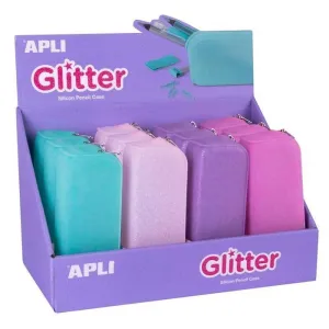 APLI ESTUCHE SILICONA SOFT GLITTER BRILLANTINA AP18216