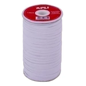 APLI BOBINA DE CUERDA ELASTICA PLANA 5MMX100M - FACIL DE CORTAR Y ATAR - IDEAL PARA MANUALIDADES
