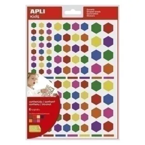 GOMETS APLI BOLSA REMOVIBLES 6H HEXAGONAL MULTICOLOR 7 COL.SURT. 624 UDS. (18768)