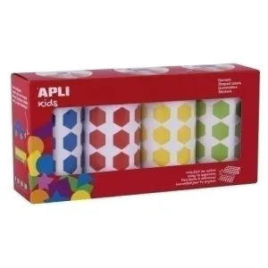 GOMETS APLI ROLLO 59H HEXAGONOS 20 MM PACK 4 ROLLOS (AZ-RJ-AM-VD) 7.080 UDS. (19192)