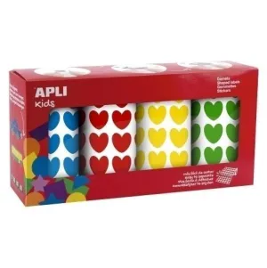 GOMETS APLI ROLLO 59H CORAZON PACK 4 ROLLOS (AZ-RJ-AM-VD) 7.080 UDS. (19502)
