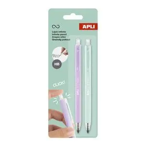 PACK 2 LAPCIES RETRACTIL INFINITE PENCILS LILA VER