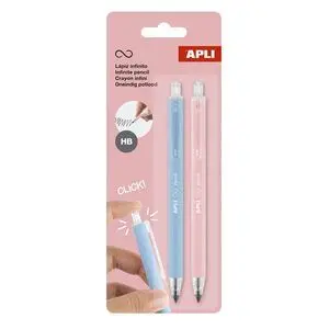 PACK 2 LAPICES RETRACTIL INFINITE PENCILS AZUL ROS