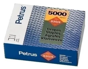 GRAPAS PETRUS CLAVADORA 530/10 MM. COBREADAS CAJA DE 5000
