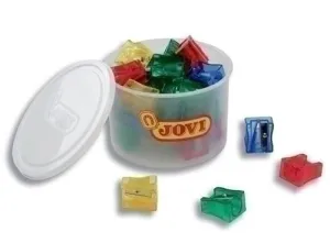 JOVI JOVICOLOR BOTE DE 25 SACAPUNTAS MAXI - IDEAL PARA CERAS JOVICOLOR Y JOVICOLOR TRIWAX - APTO PARA FORMATOS MAXI - COLOR SURTIDO