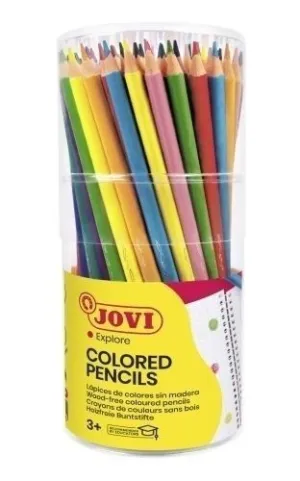 LAPICES DE COLORES JOVI WOODLESS TRIANGULAR BOTE DE 84