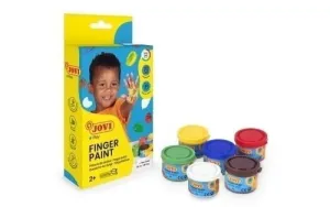 JOVI FINGER PAINT ESTUCHE DE 6 BOTES PINTURA DE DEDOS - COLORES MEZCLABLES - TEXTURA GELATINOSA - LAVABLE - SIN GLUTEN - NO TOXICO - COLOR SURTIDO