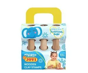 JOVI MY FIRST PLASTILINA KIT DE MODELAJE CON 3 ESTAMPADORES DE MADERA