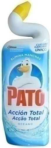 LIMPIADOR DE INODORO PATO AZUL ACCION TOTAL OCEANO 750 ML