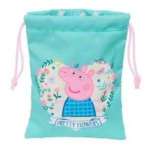SAQUITO MERIENDA PEPPA PIG PRETTY FLOWERS