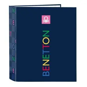 CARPETA CARTON FOLIO 4 ANILLAS LOMO ANCHO BENETTON