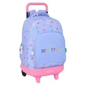 SAFTA MOCHILA ESCOLAR + CARRO COMPACT EXTRAIBLE BENETTON
