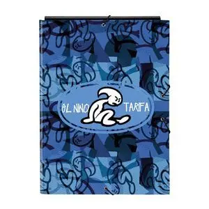 CARPETA CARTON FOLIO GOMAS SOLAPAS EL NIÑO ROLLER