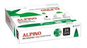 CAJA 24 BOLIGRAFOS ALPINO DOT 1MM UNICOLOR ROJO