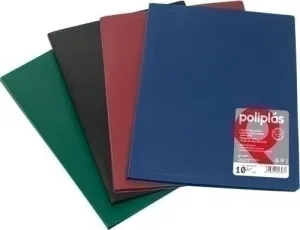 CARPETA FUNDAS (TARIFARIO) GRAFOPLAS PP FLEXIBLE POLIPLAS OPACO Fº 50 F. NEGRO