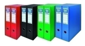 MODULO ARCHIVADORES PALANCA UNISYSTEM CARTON FORRADO RADO 2 UDS.A4 65MM VERDE