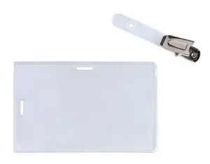 FUNDA DISTINTIVO GRAFOPLAS PVC 150µ CON 2 TALADROS 65X105MM PAQUETE DE 50