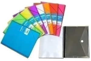 CARPETA FUNDAS (TARIFARIO) GRAFOPLAS ESPIRAL PP RIGIDO MAXIPLAS A4 30 F. TRANSLUCIDO AMARILLO