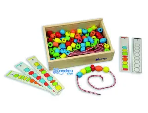 ANDREU TOYS JUEGO DE SERIACION - 130 PIEZAS + 10 CORDONES 16233 51016233