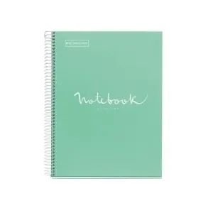 MIQUEL RIUS NOTEBOOK A-4 120 HOJAS VERDE PASTEL DOTS RAYADO LETTERING PUNTOS