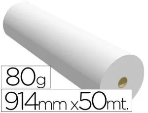 PAPEL REPROGRAFIA PARA PLOTTER 914MMX50MT 80GR IMPRESION INK