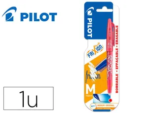 PILOT FRIXION BALL PACK DE 1 BOLIGRAFO DE GEL BORRABLE - PUNTA DE BOLA 0.7MM - TRAZO 0.4MM - GRIP ERGONOMICO - COLOR ROJO