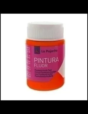 PINTURA ACRILICA LA PAJARITA 35 ML FLUORESCENTE NARANJA F-02