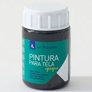 PINTURA PARA TELA LA PAJARITA 35 ML OPAQUE NEGRO TO-18