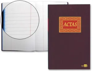 DOHE LIBRO DE ACTAS FOLIO NATURAL - ENCUADERNACION EN TELA - 100 HOJAS PAPEL OFFSET REGISTRO DE 100GR