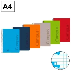 CAMPUS BLOC MUELL A4 PAUTA VIA 5MM 80 HOJAS 90GR TAPA PP POLIPROPILENO MELA 5MM CN5MM COLORE 002949