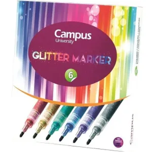 CAMPUS GLITTER 6 COLORES SURTIDOS REF. 081428